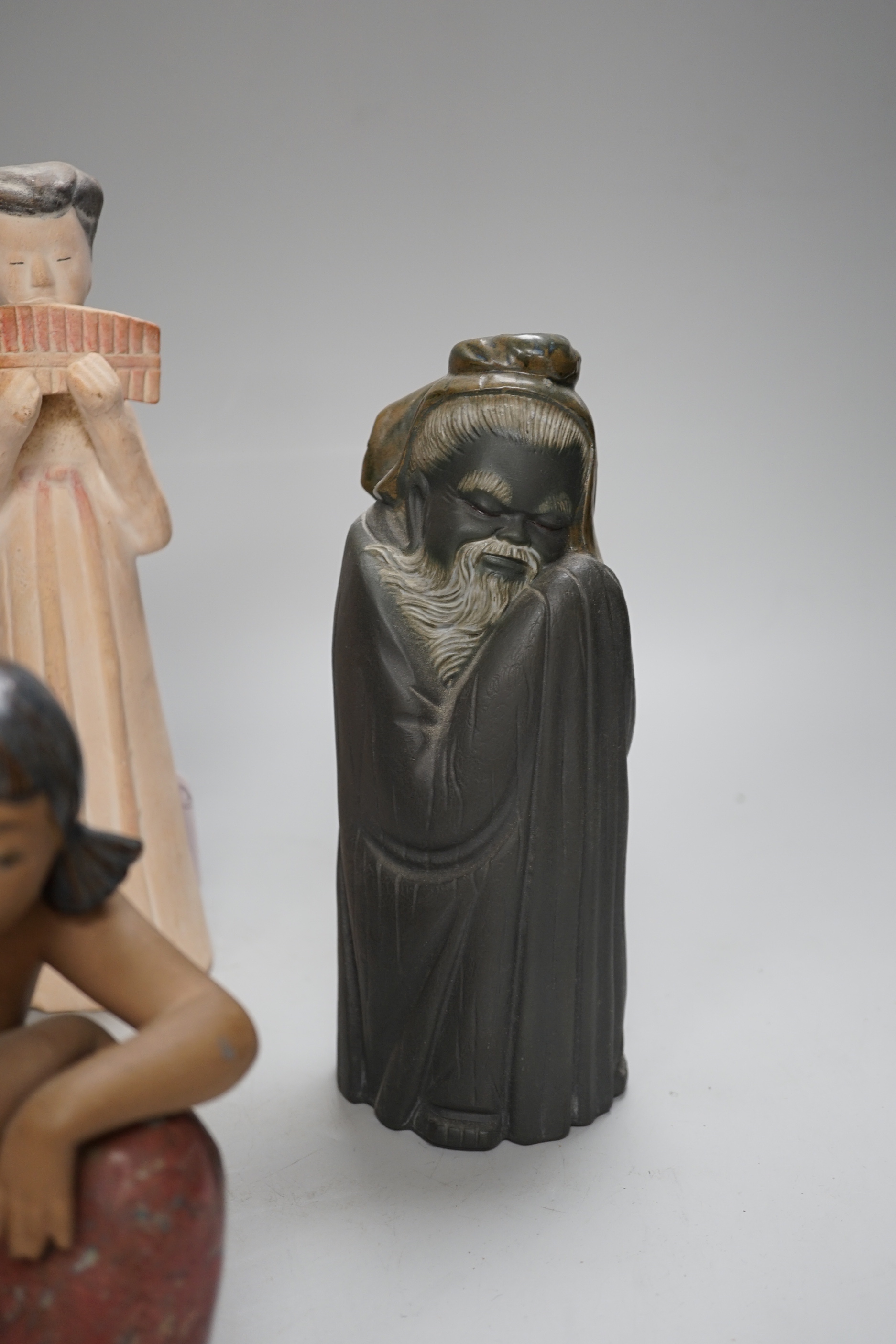 Four Lladro pottery figures